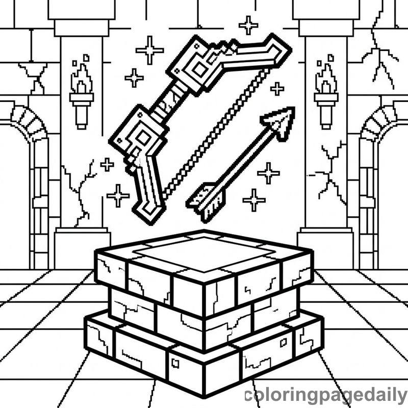 Pixelated Magic Bow - Colored reference example