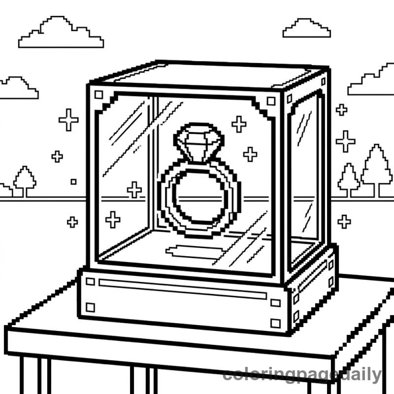 Pixelated Retro Magic Ring - Colored reference example