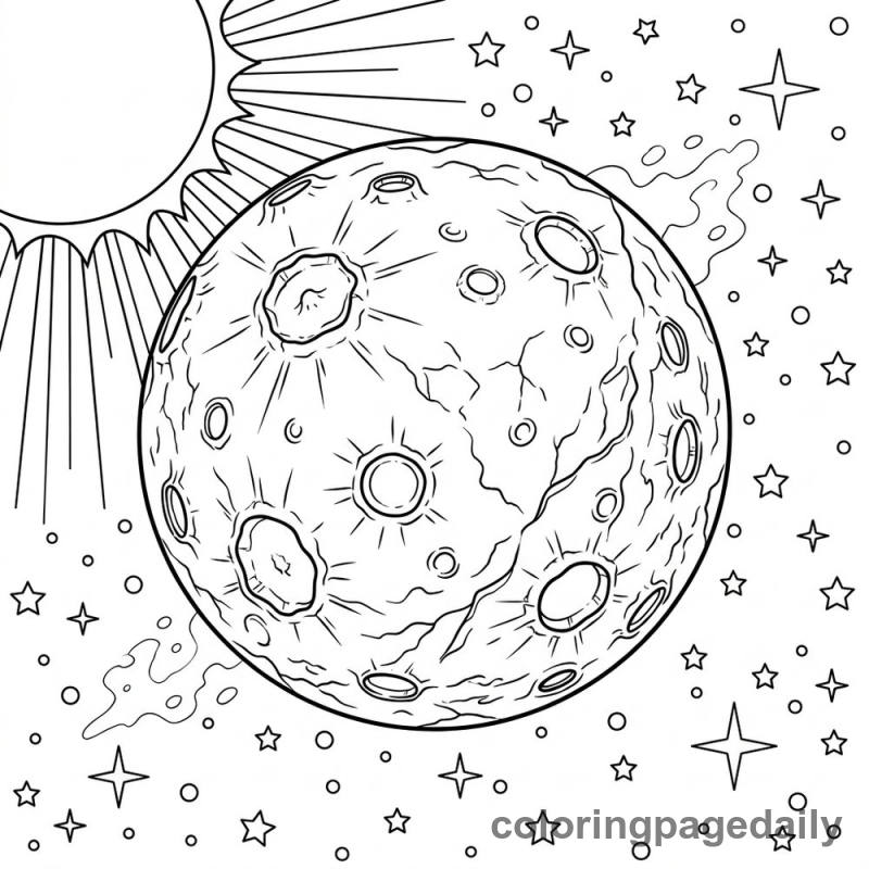 Planet Mercury in Space - Colored reference example
