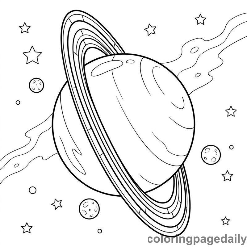Planet Uranus In Space - Colored reference example