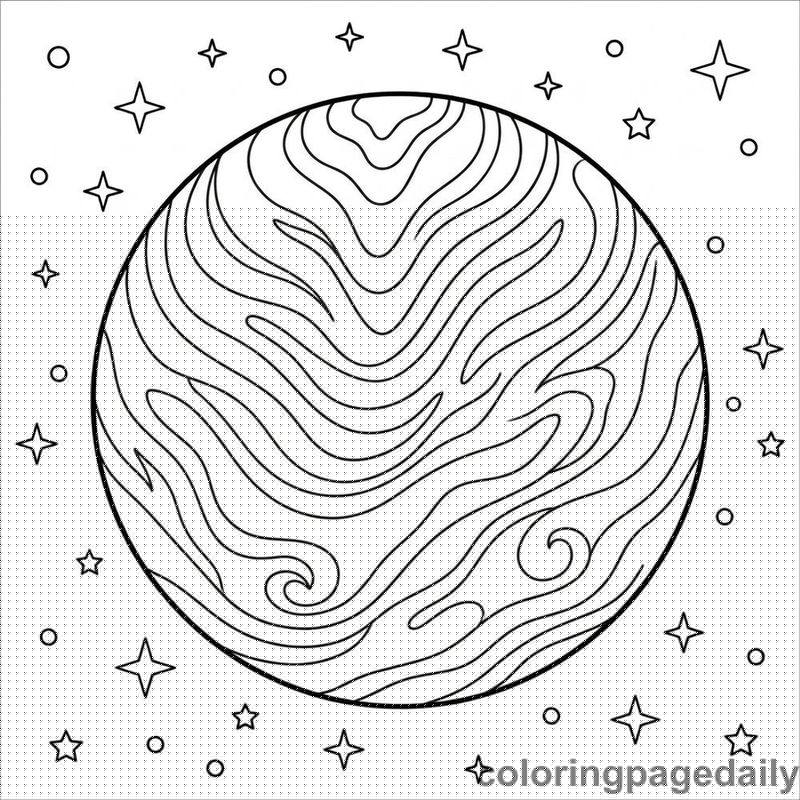 Planet Venus In Space - Colored reference example