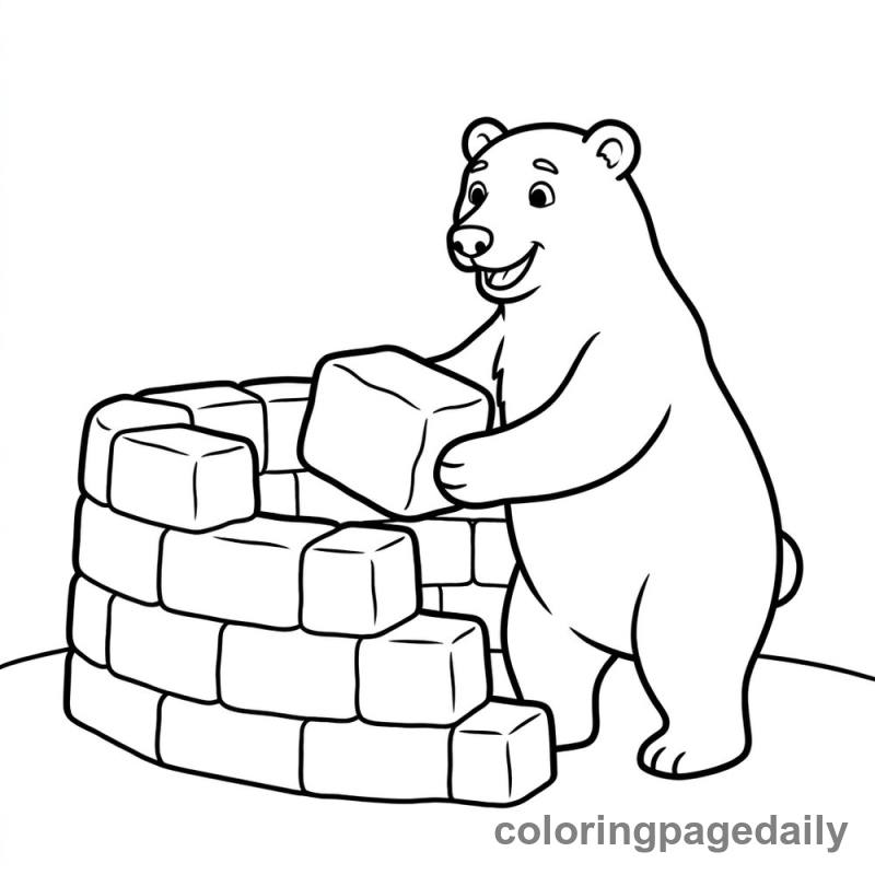 Polar Bear's Snow Fort - Colored reference example