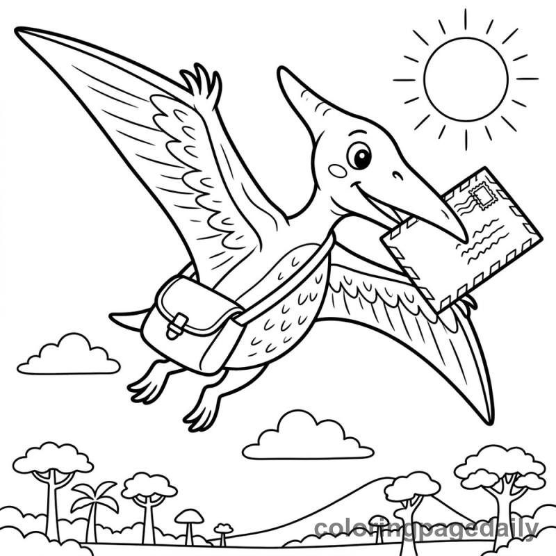 Pterodactyl Mail Carrier - Colored reference example