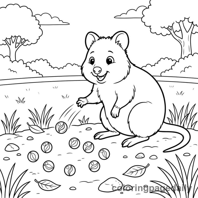 Quokka Marble Game - Colored reference example