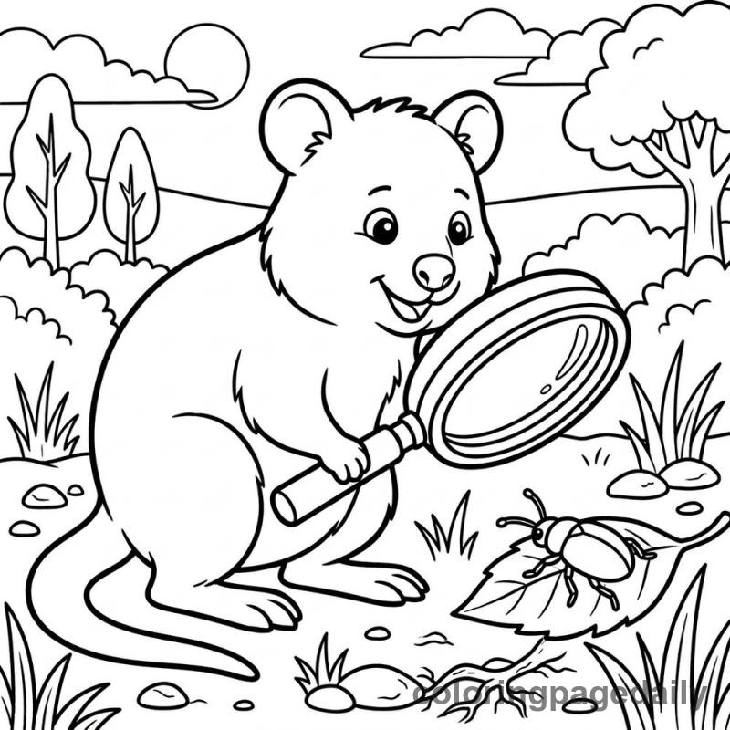 Quokka Nature Detective - Colored reference example