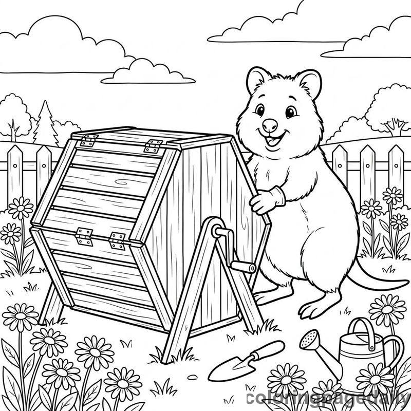 Quokka Turning Spring Compost - Colored reference example