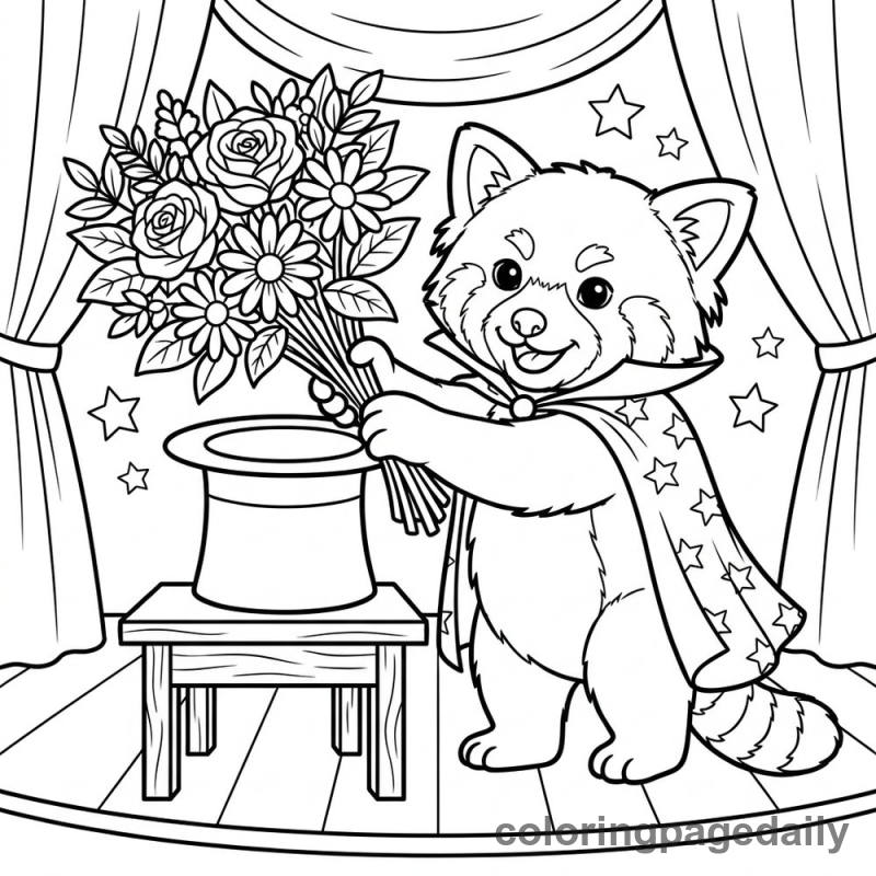 Red Panda Magic Trick - Colored reference example