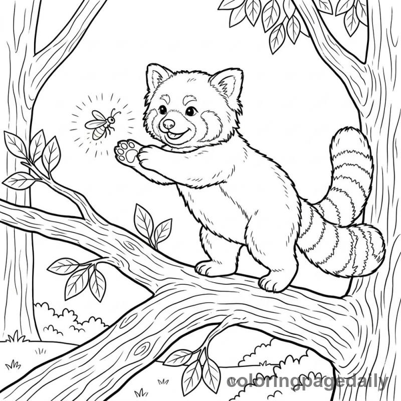 Rusty’s Twinkly Tree Adventure - story illustration coloring page