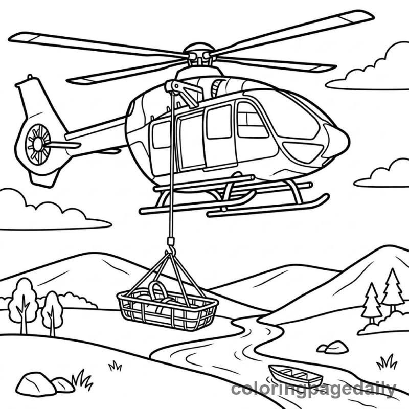 Rescue Helicopter Mission - Colored reference example
