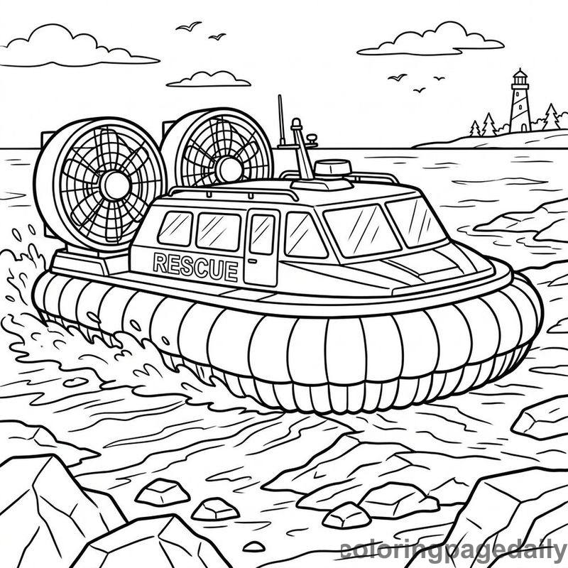 Rescue Hovercraft Coastal Glide - Colored reference example