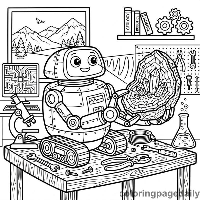 Robot Scanning Geode Crystal - Colored reference example