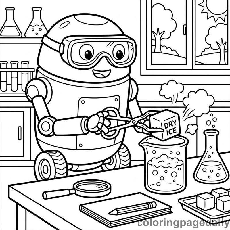 Robot Science Beaker Experiment - Colored reference example