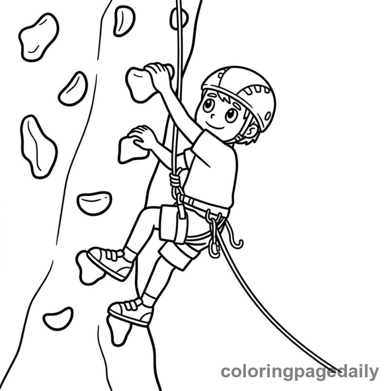 Rock Climbing Adventure - Colored reference example