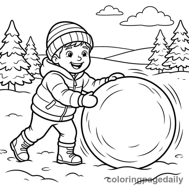 Rolling A Giant Snowball - Colored reference example
