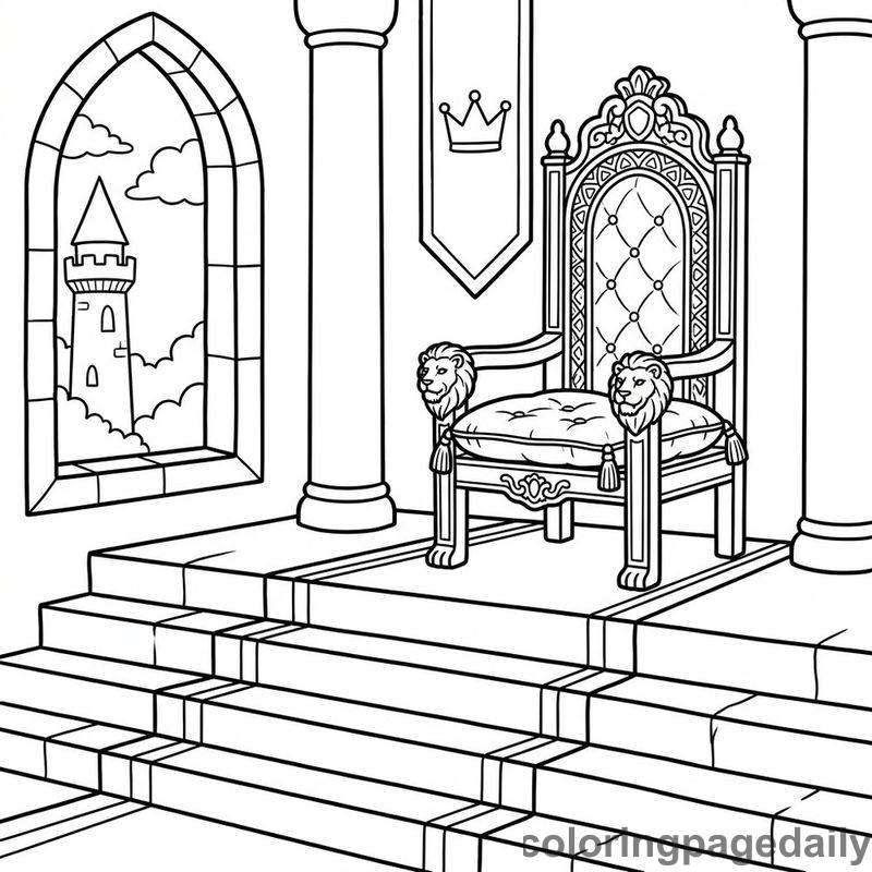 Royal Castle Throne - Colored reference example
