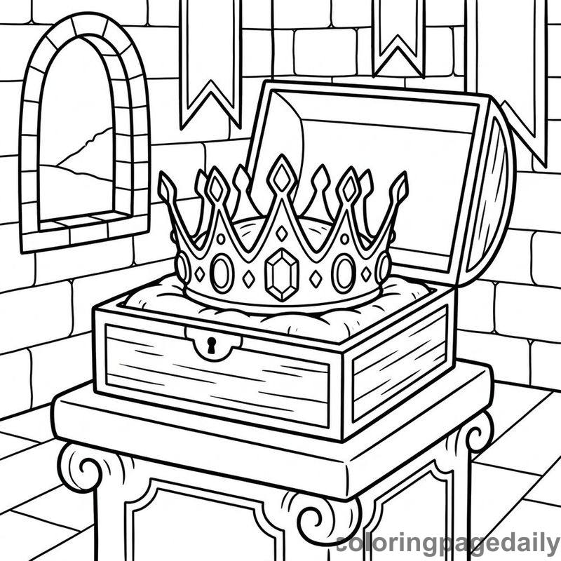 The Secret of the Star-Light Crown - story illustration coloring page