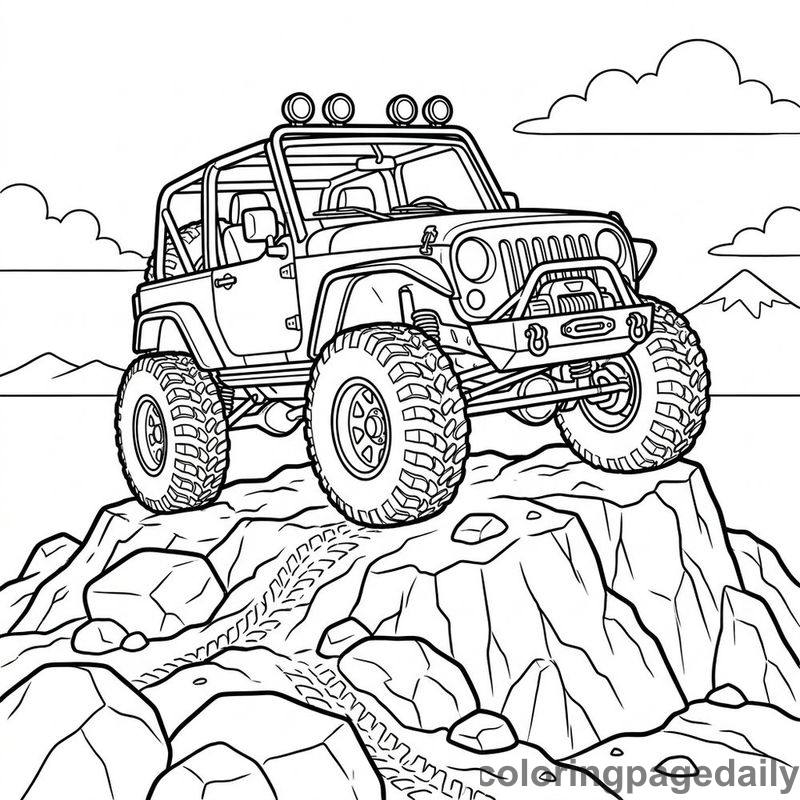 Rugged Off-Road Rock Crawler - Colored reference example
