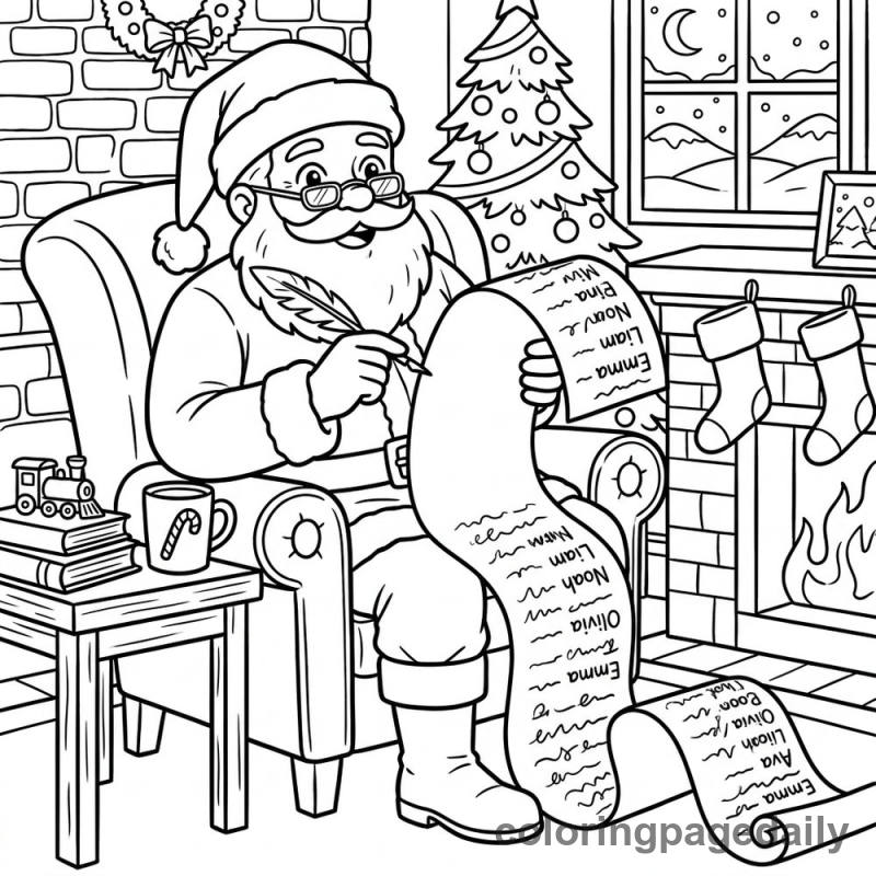 Santa Checking List - Colored reference example