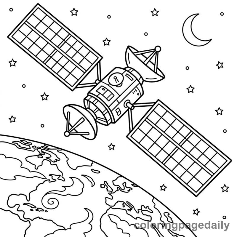 Satellite Soaring High - Colored reference example