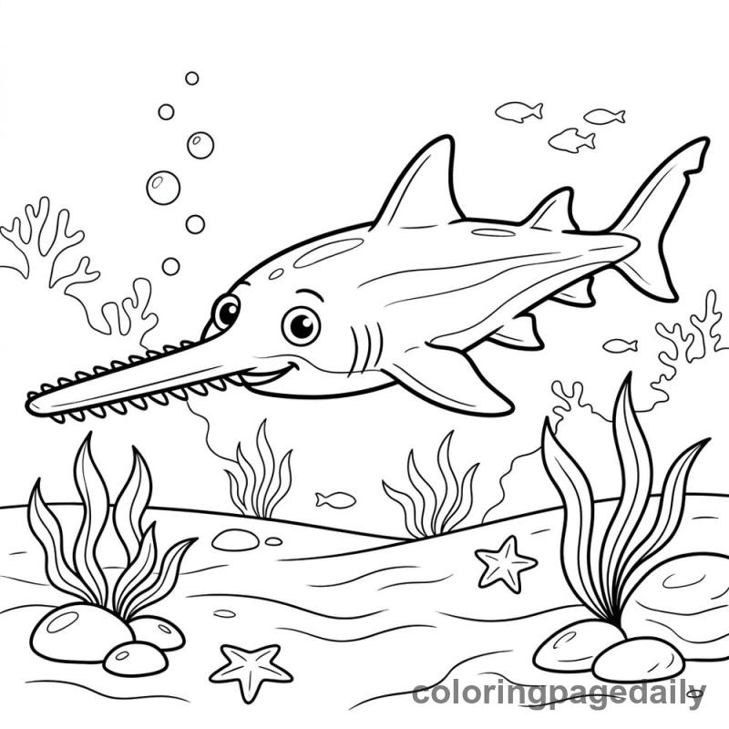 Sawfish Ocean Glider - Colored reference example