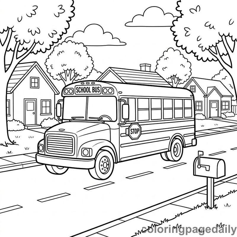 School Bus Driving - Colored reference example