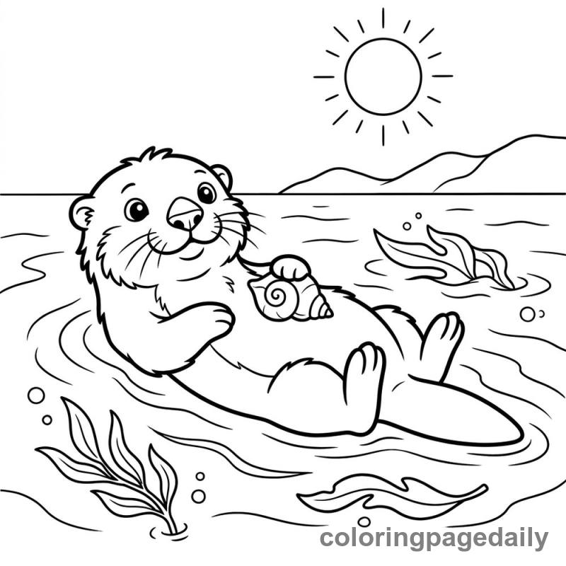 Otter's Ocean Treasure - Colored reference example