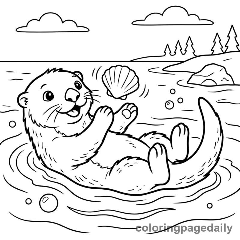 Otter's Clam Juggle - Colored reference example
