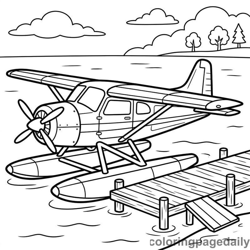 Seaplane On Water - Colored reference example