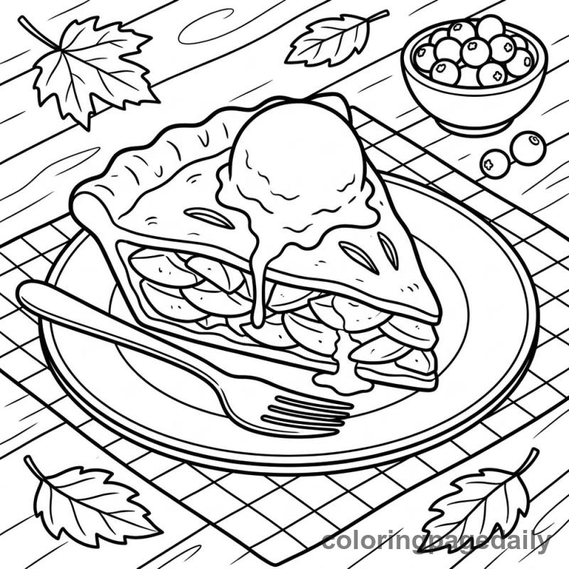 Slice of Apple Pie - Colored reference example