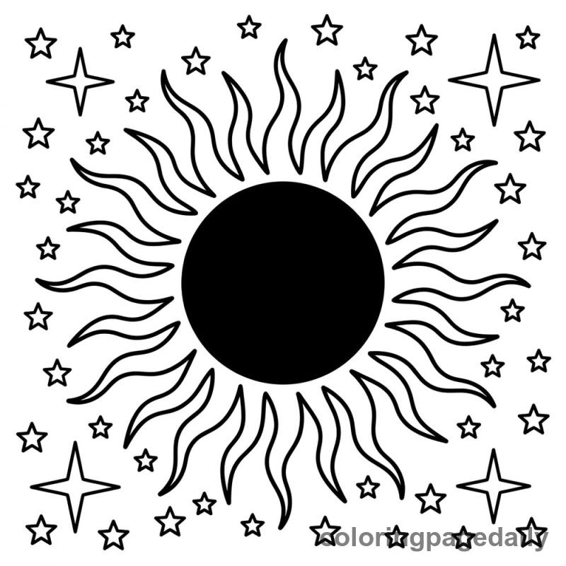 Solar Eclipse Wonder - Colored reference example