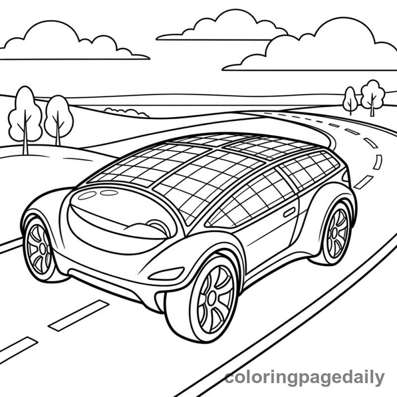 Solar Powered Car - Colored reference example