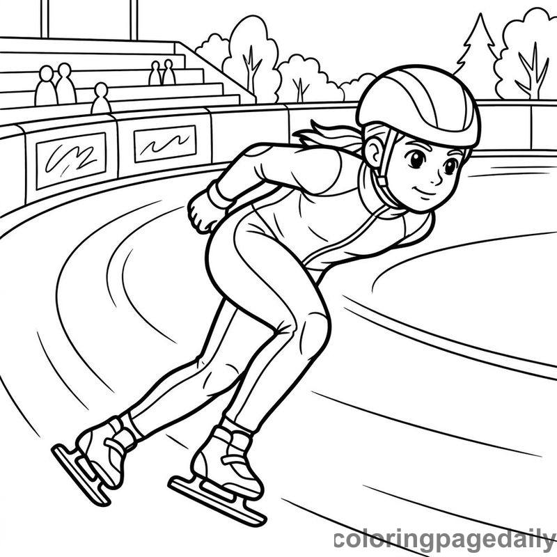 Speed Skater Racing Track - Colored reference example