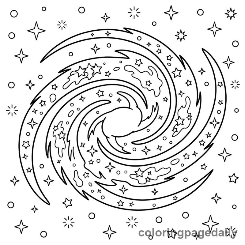 Spiral Galaxy in Space - Colored reference example
