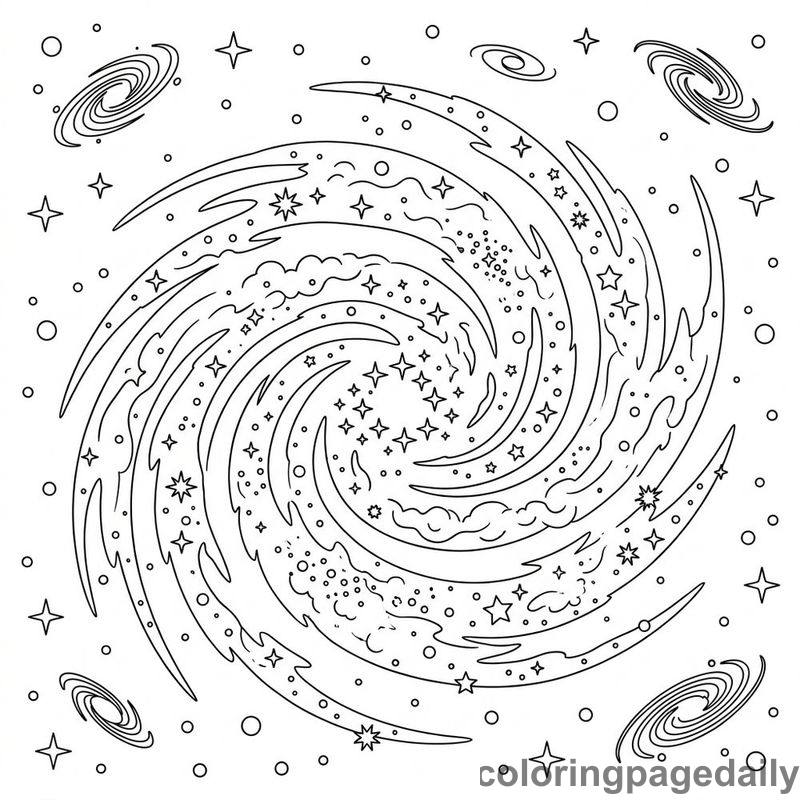 Spiral Galaxy Space - Colored reference example
