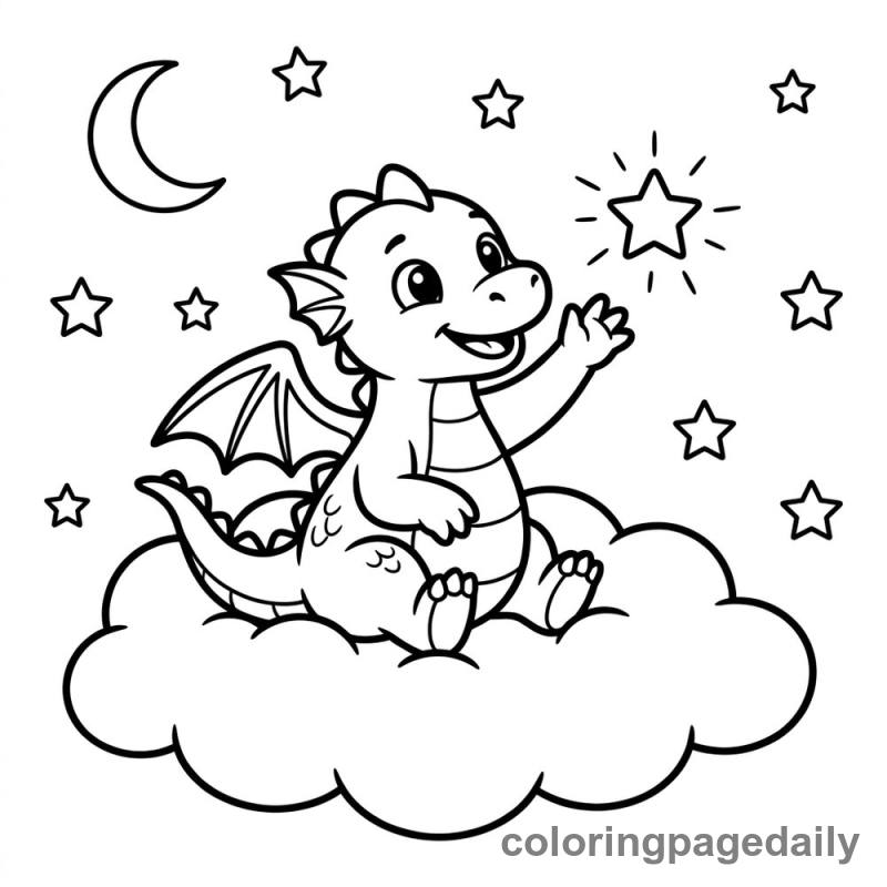 Star Catcher Dragon - Colored reference example