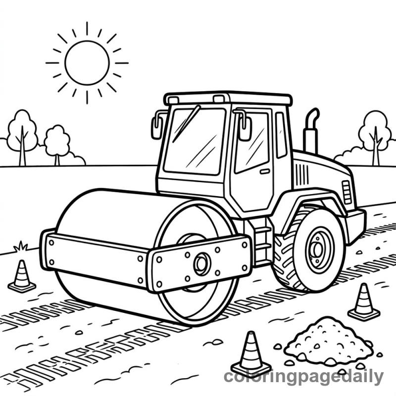 Steamroller At Work - Colored reference example