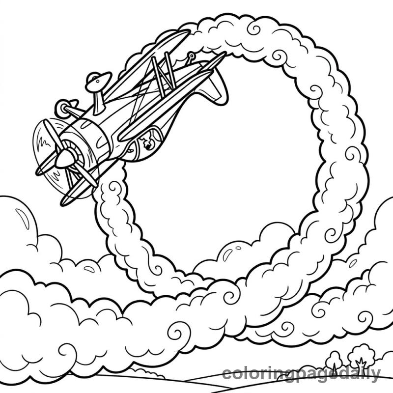 Stunt Plane Loop - Colored reference example