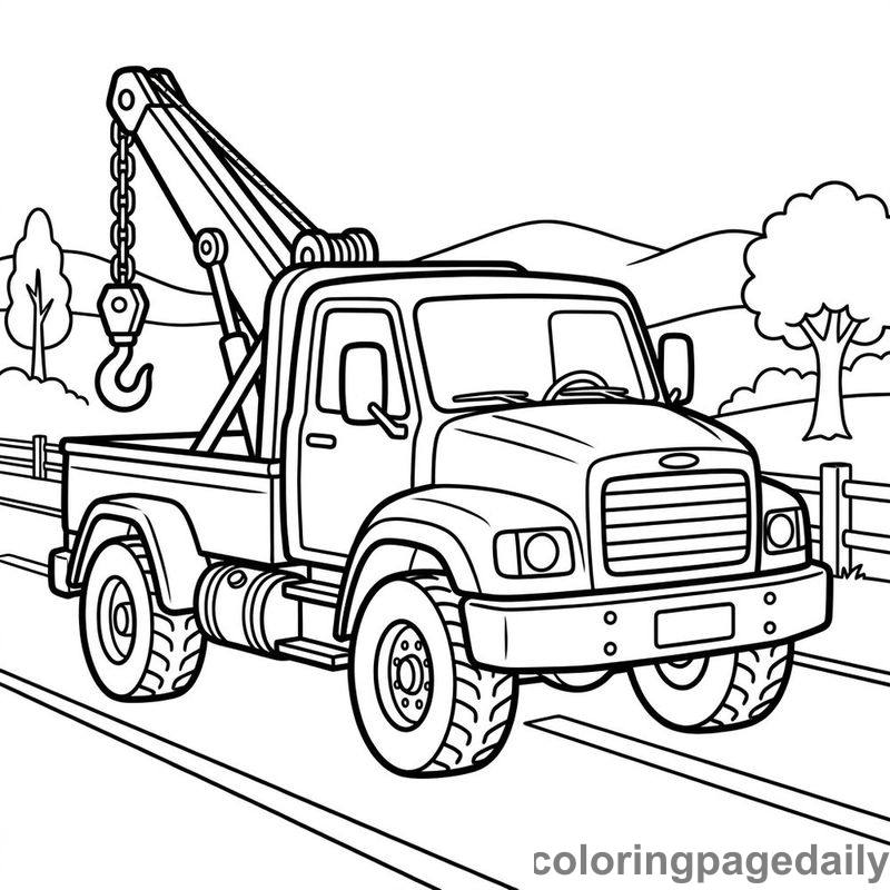 Sturdy Tow Truck - Colored reference example
