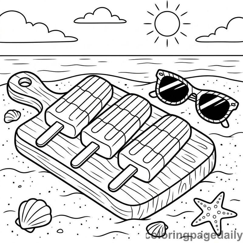 Summer Fruit Popsicles Relaxation - Colored reference example