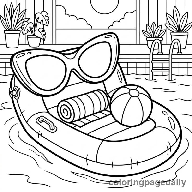 Sunglasses Pool Float Relaxation - Colored reference example