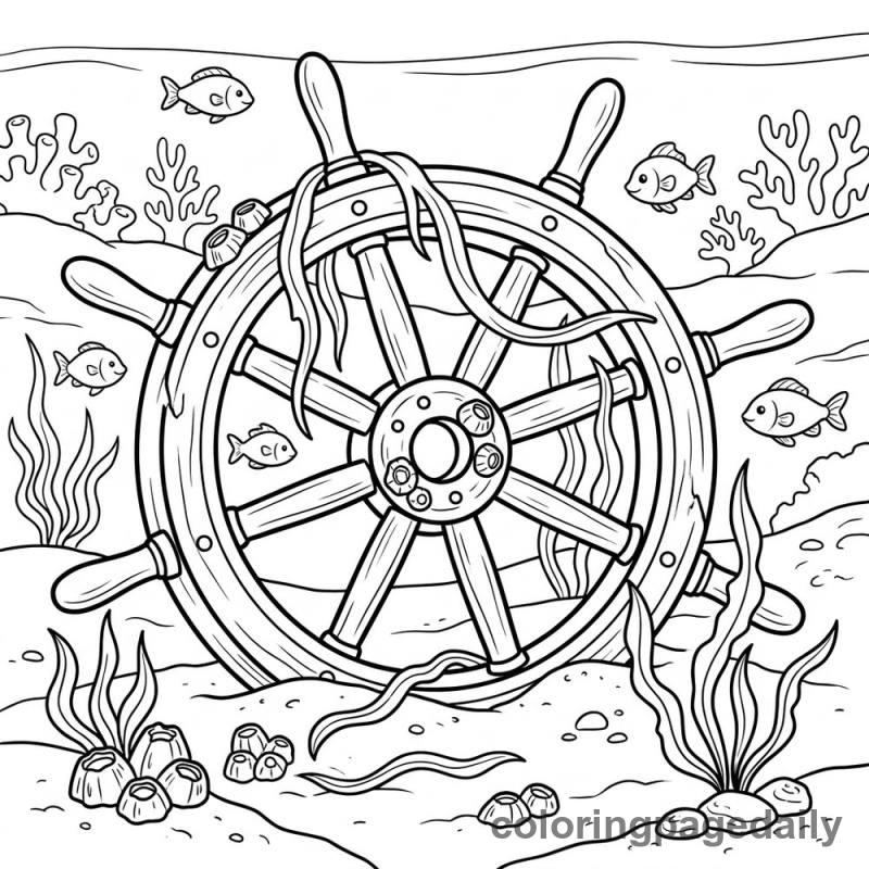 Sunken Ship's Wheel - Colored reference example