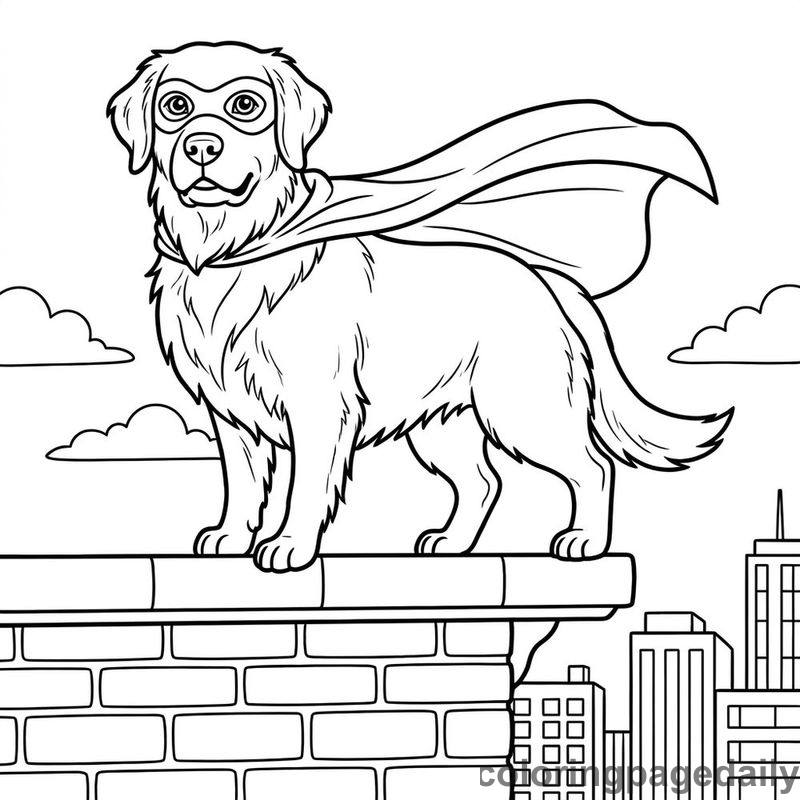 Sparky’s Big Night: The Brave Hero of the Sky - story illustration coloring page