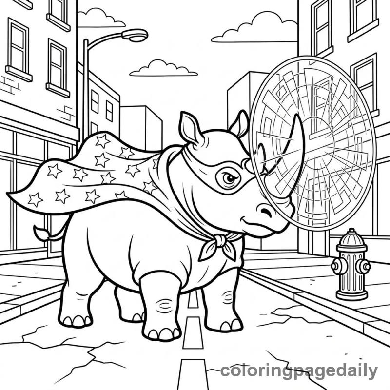 Superhero Rhino Energy Shield - Colored reference example