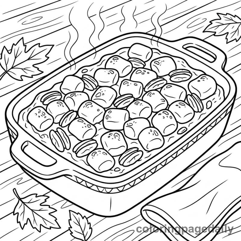 Sweet Potato Casserole - Colored reference example