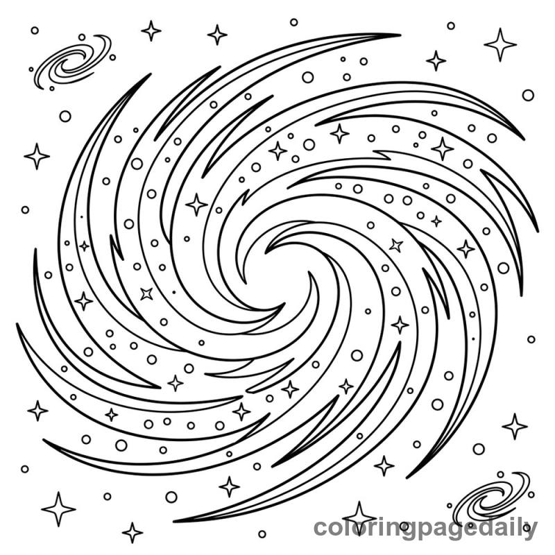 Swirling Spiral Galaxy - Colored reference example