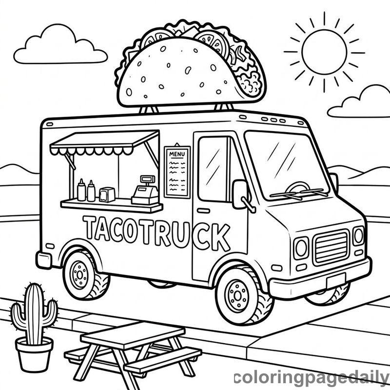 Taco Food Truck - Colored reference example
