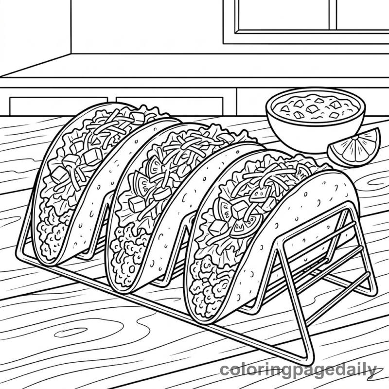 Tasty Mexican Tacos - Colored reference example