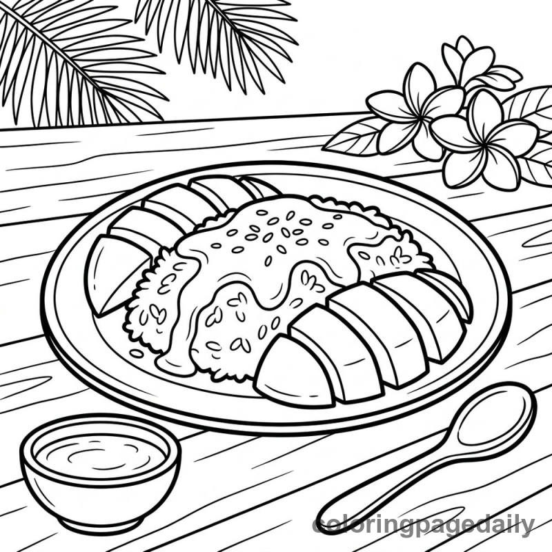 Thai Mango Sticky Rice - Colored reference example
