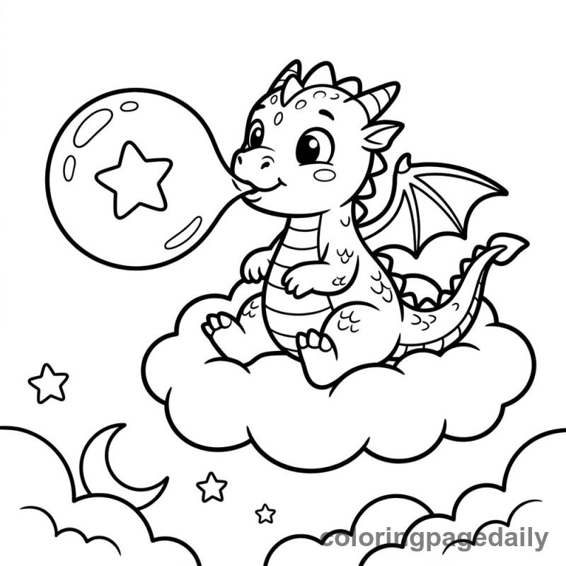 The Little Star-Bubble Dragon - Colored reference example