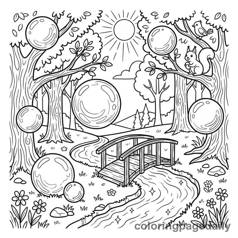 The Magical Bubble Forest - Colored reference example